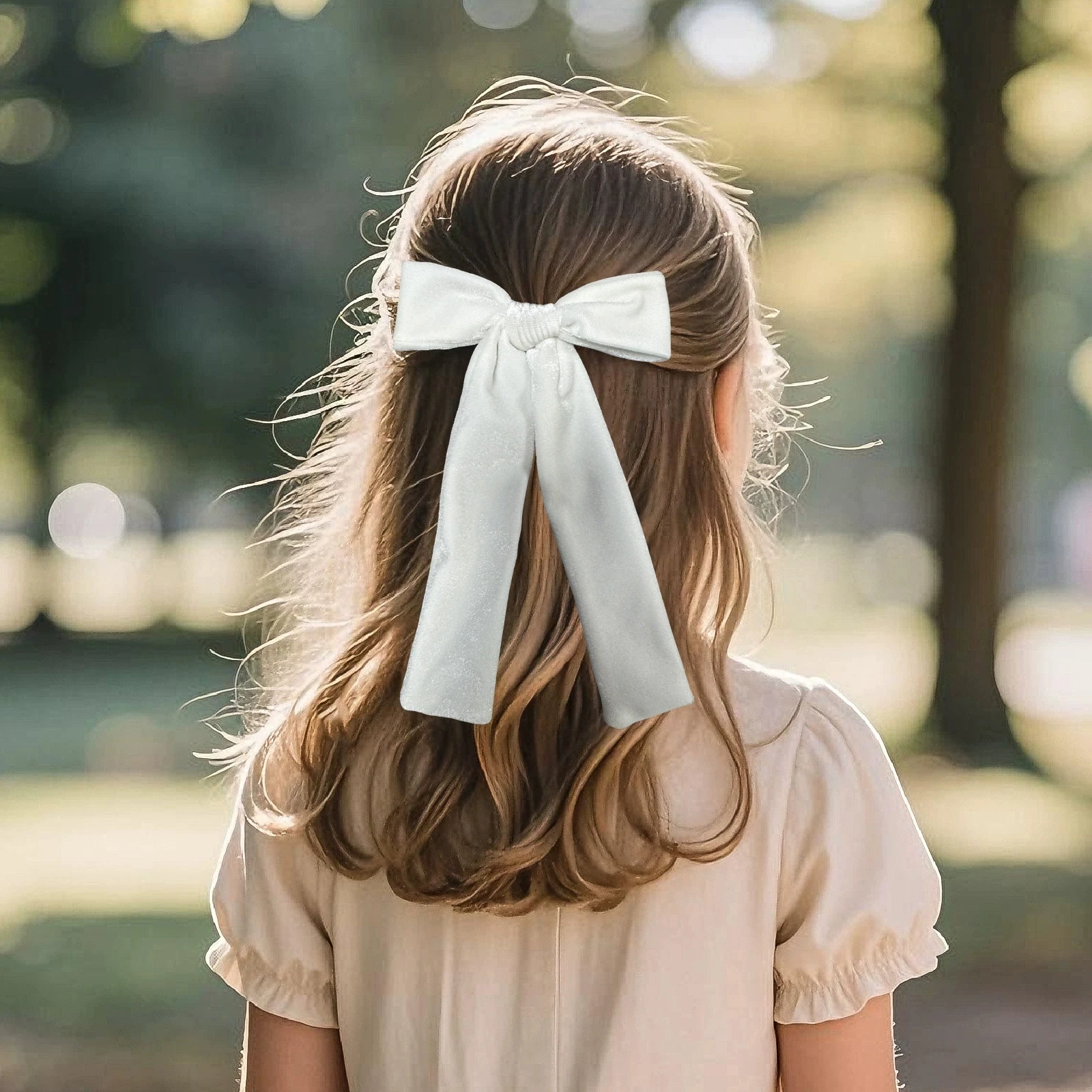 

Vintage Velvet Bow Hairpins Barrettes For Girls Wedding Long Ribbon Korean Hair Clip Hairgrip Sweet French Stylehair Accessories