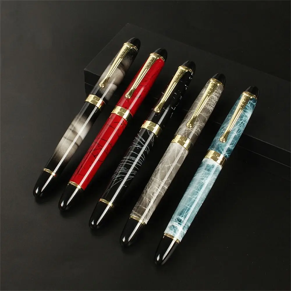 

Gift Pen Dazzle Blue Fountain Pen Smooth Writing Classic Style Inking Pens Drawing Signature Metal Fountain Pen School Supplies