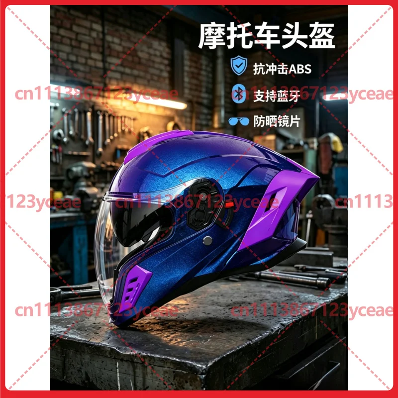 For DOT Certified Dual Lens Full Face Helmet All Season Sun Protection Motorcycle Safety Helmet With Drinking Function Fit Rider