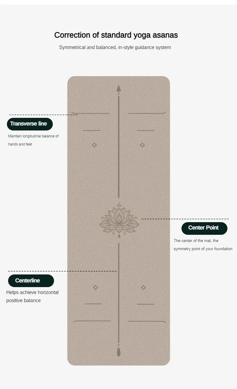 Zen Rhyme Frosted Pu Natural Rubber Yoga Mat Non-Slip Wear-Resistant Beginner Dance Exercise Fitness Workout Thick Gymnastics