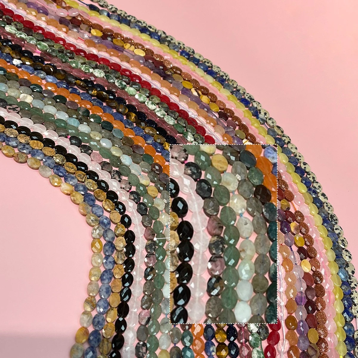 DIY-Isolationsperlen, Naturstein, goldene Sandperlen für die Schmuckherstellung, DIY-Halsketten, Armbänder, Ketten, Ohrringe, Accessoires – Detail 1