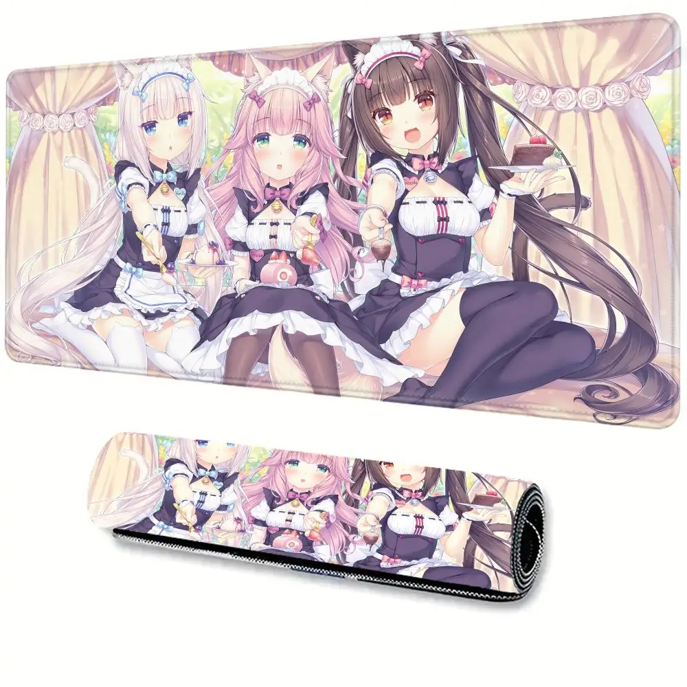 

Mousepad XXL Home HD Computer Desk Mats MousePads Nekopara Carpet Gamer Office Laptop Soft Mouse Mat Desktop Mouse Pad