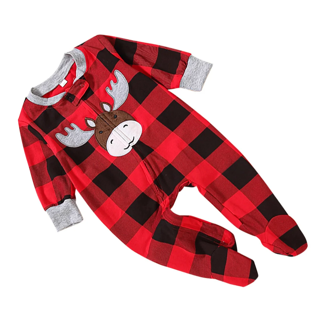 

Baby Christmas Jumpsuit Long Sleeve Long Pant Cotton Romper Warm Winter Clothing Set For Infant Toddler Newborn Party