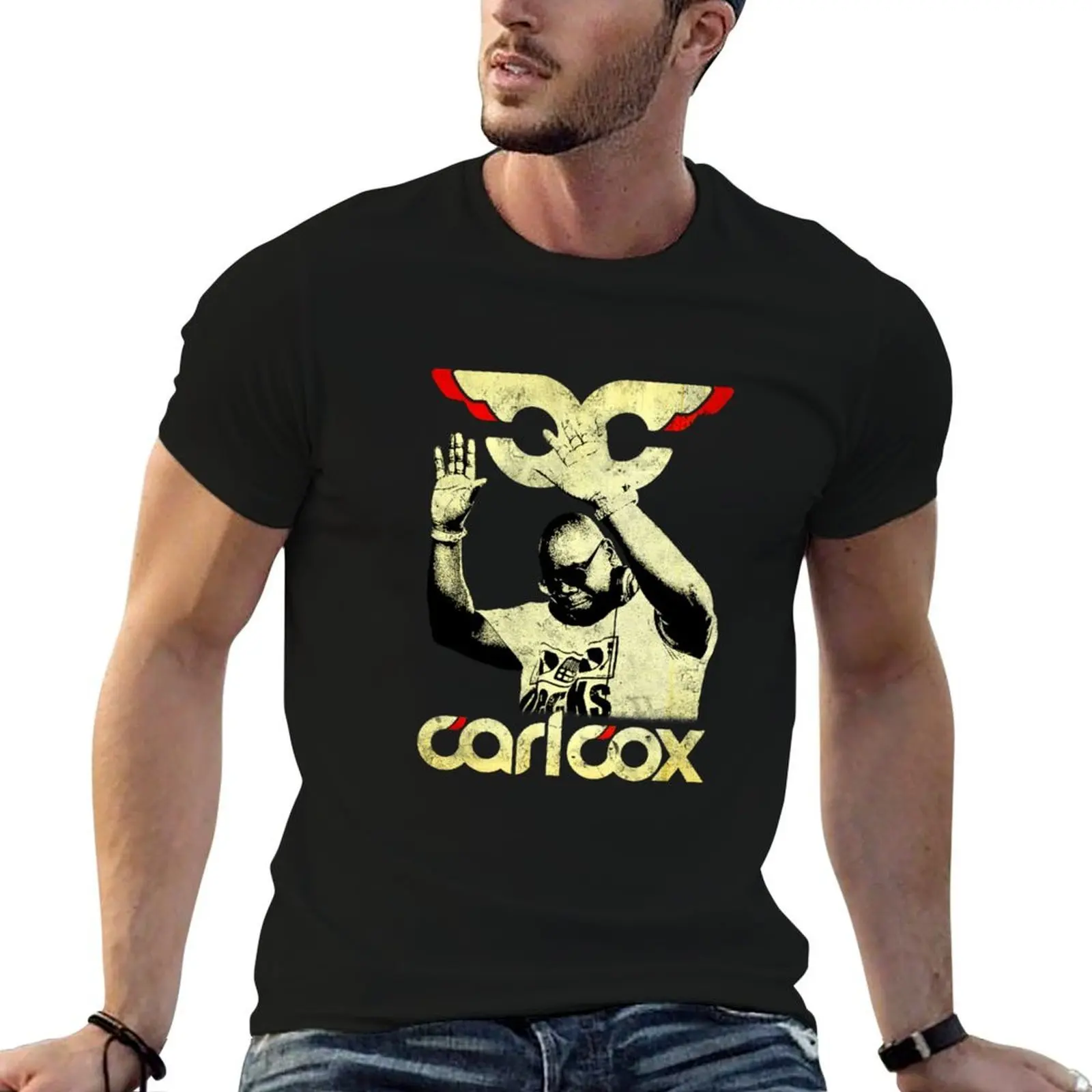 

carl cox grungy old school house minimal techno design T-Shirt t shirts for man graphic funny man t shirts cotton T-Shirt