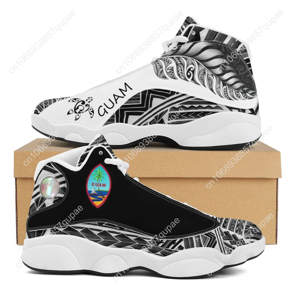 Brand New Polynesian Samoa Tribal Tonga Style Running Shoes Custom Ball Sports Team Logo Men's Basketball Sports Shoes