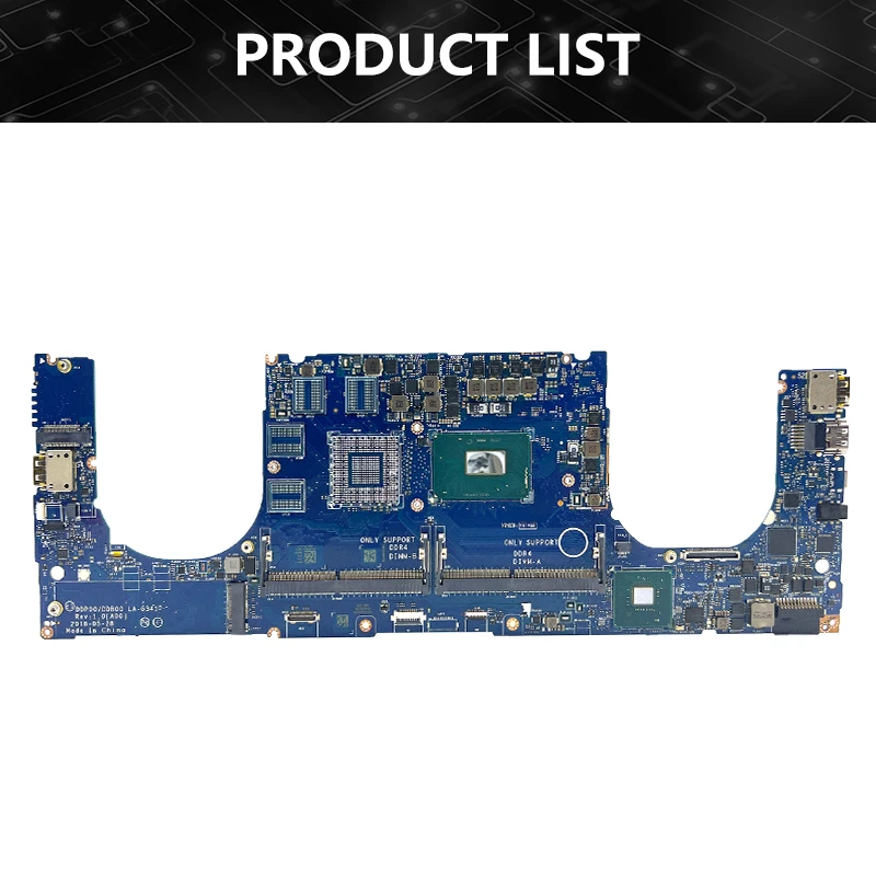 Placa-mãe portátil para Dell, LA-G341P, Dell Precisão 5530, 9570, 0VDJMX, E-2176M, i5, i7, CPU GTX1050, 1050Ti, P1000, P2000, V4G