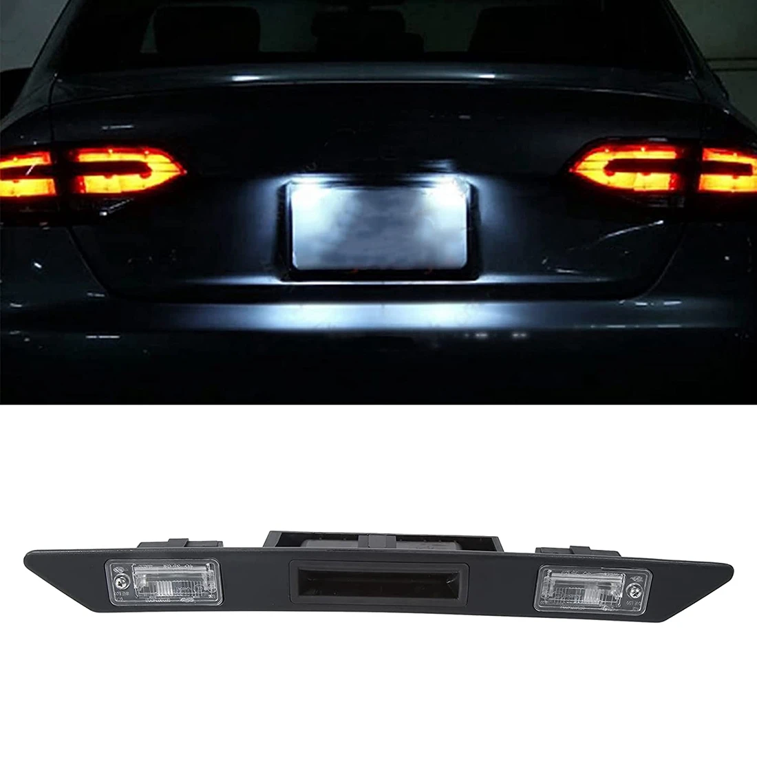 

Trunk License Plate Light 8P48275743FZ Car Rear License Plate Light Trim Assembly For - A3 A4 A6 Q7 RS3 S4 2003‑2013