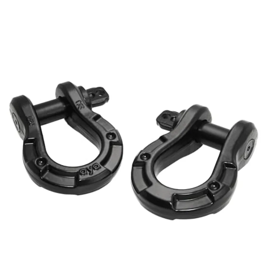 

Shackles 3/4" D Ring Shackle 2 Pack 77, 000Ibs(35T) Break gth with 7/8" Screw Pin and Shackle Isolator and Washers Kit for Tow