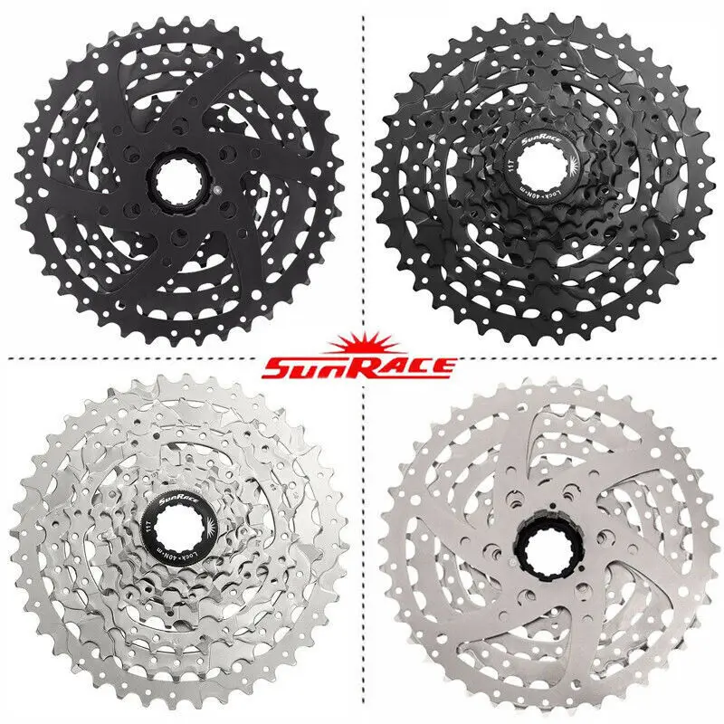 SUNRACE MTB 8 speed cassette wide ratio 11-32T/40T/42T mountain bike cassette ultralight bicycle freewheel bike part