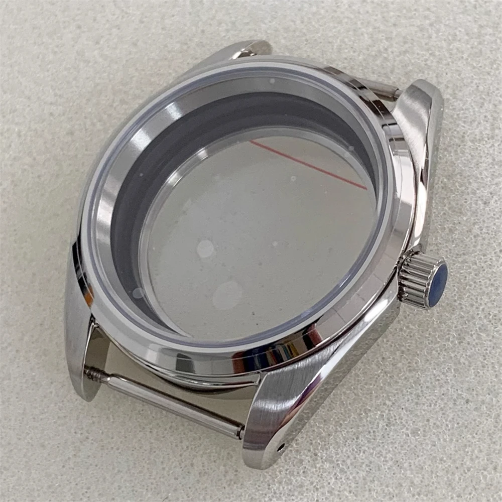 High Quality Polished Brushed Watch Case 38mm, Sapphire Glass Case, for NH35 NH36 Movement Fits 31mm Watch Dial, Case NH35