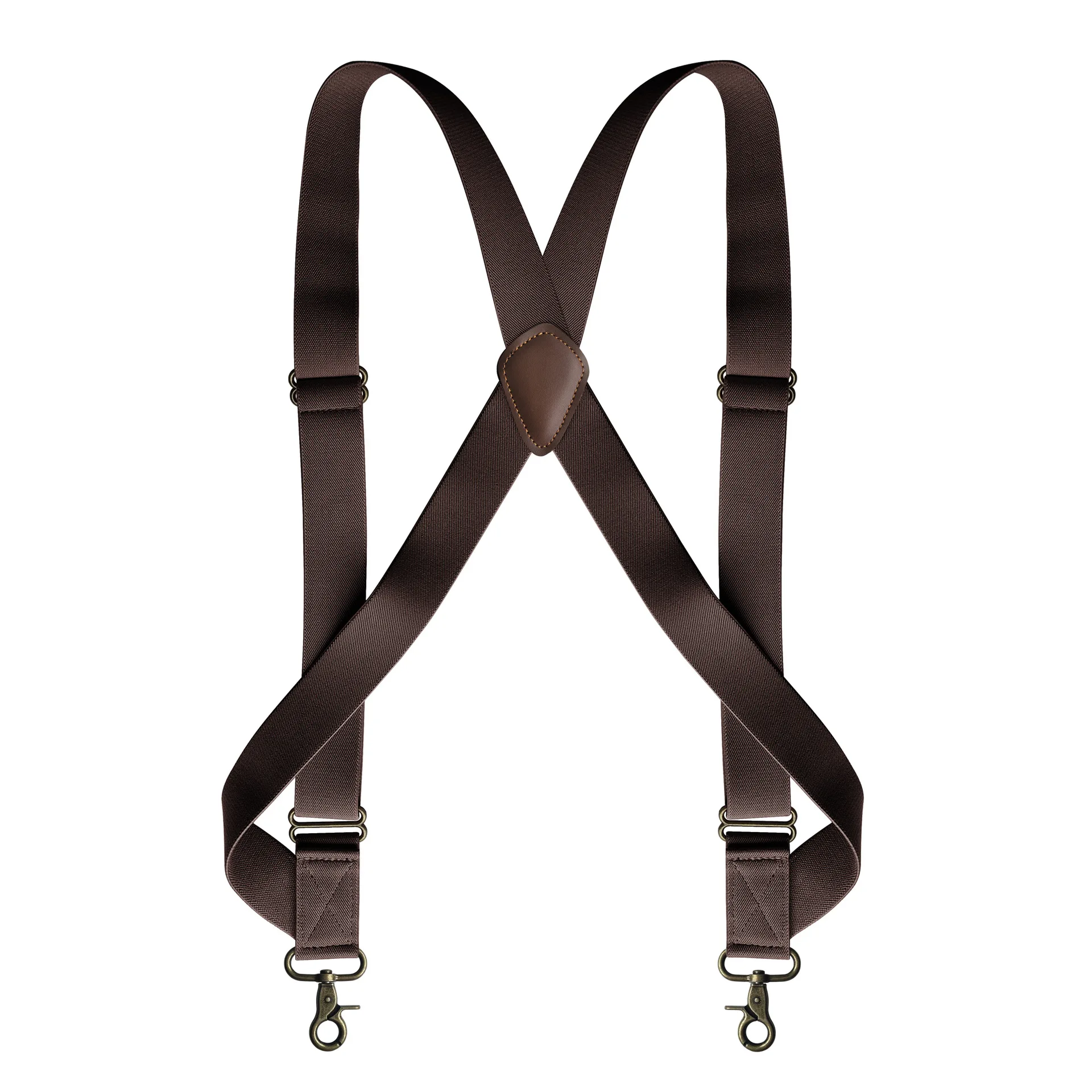 3.5X125cm Mens Suspenders Vintage Bronze Hook 2 Clips Adjustable Elastic Trouser Braces Adult Suspensorio Tirantes
