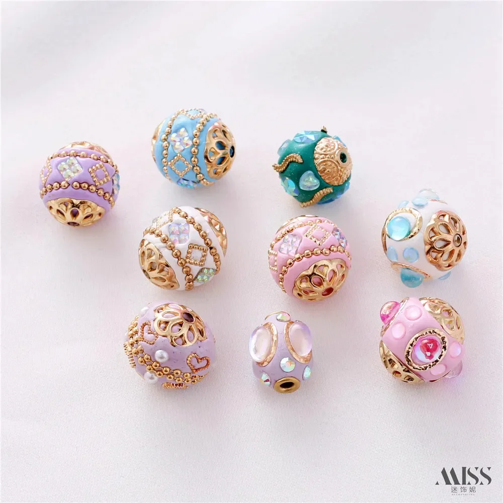 

Nepal Pearl-Tibetan Applique India-Pakistan Style Retro Bead Diy Handmade Bracelet Necklace Exotic Jewelry Accessories
