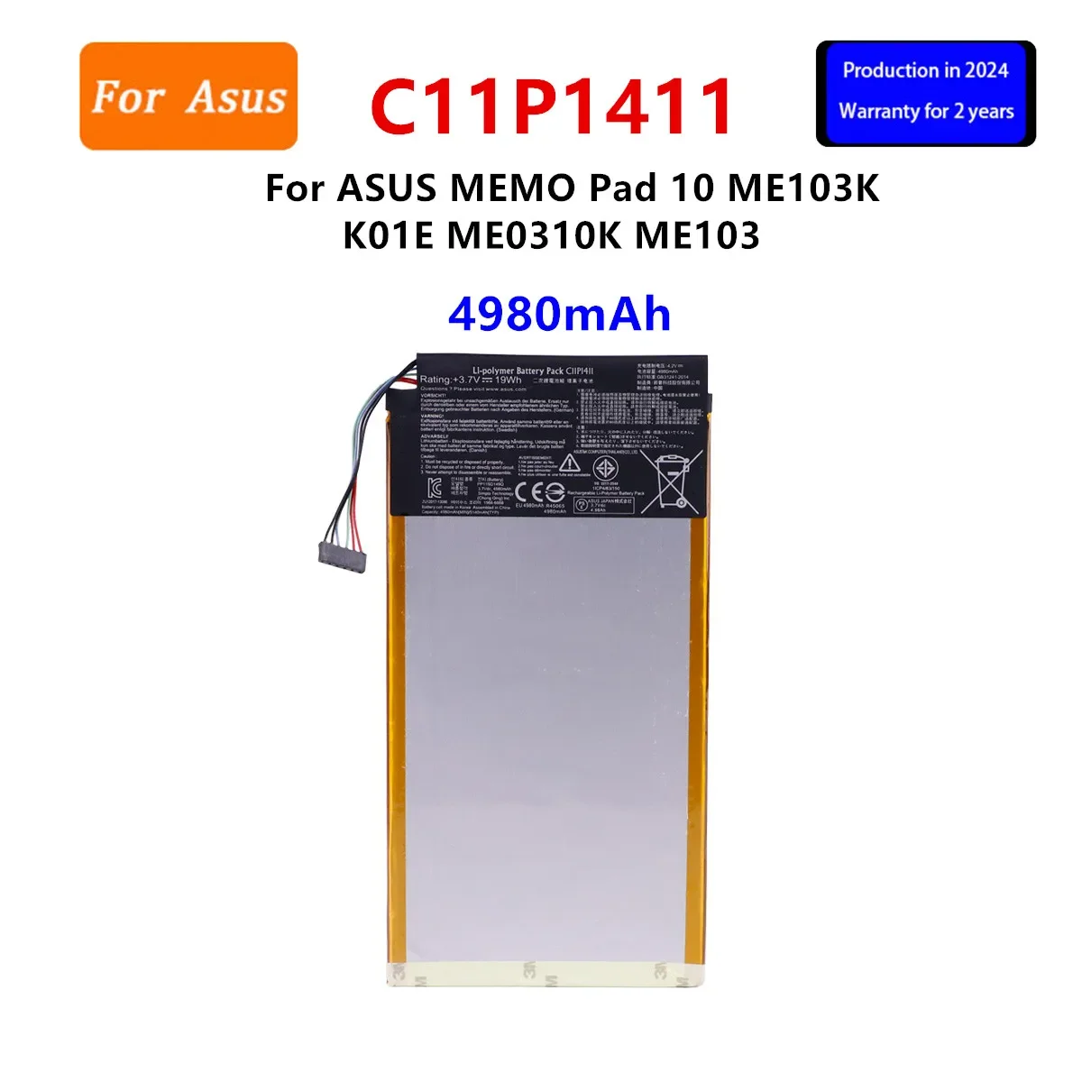 Brand New Battery C11P1411  4980mAh  For ASUS MeMO Pad 10 ME103K K01E ME0310K ME103 Tablets Battery+Tools