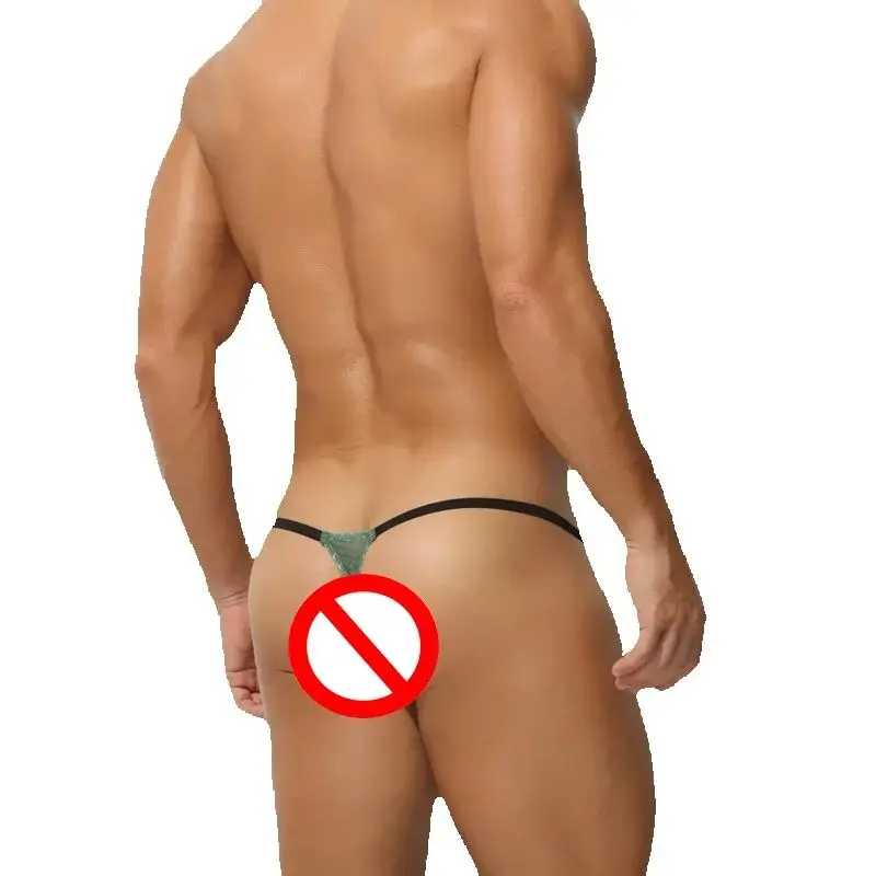 ملابس داخلية رجالية منخفضة الخصر من الحرير الجليدي رفيعة للغاية وشفافة على شكل حرف T من الخلف ملابس رياضية مثيرة للياقة البدنية ملابس شبابية سريعة الجفاف بدون خياطة #6