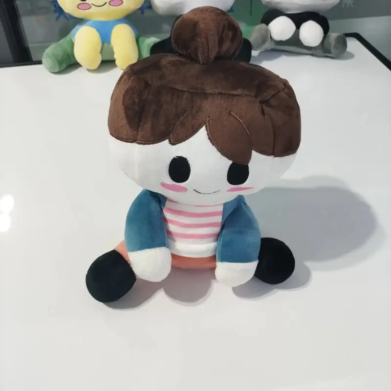 Blox Buddies Plüschtiere, Cartoon-Mädchen, schwarzer Hut, gelbe dekorative Puppe, gefülltes Plüschkissen, Dekoration, Zuhause, Zimmer, Geschenke für Kinder