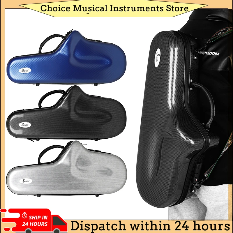 

SLADE Alto Saxophone Case Fiberglass Shockproof Body Password Lock & Dual Shoulder Straps Alto Saxophone Box