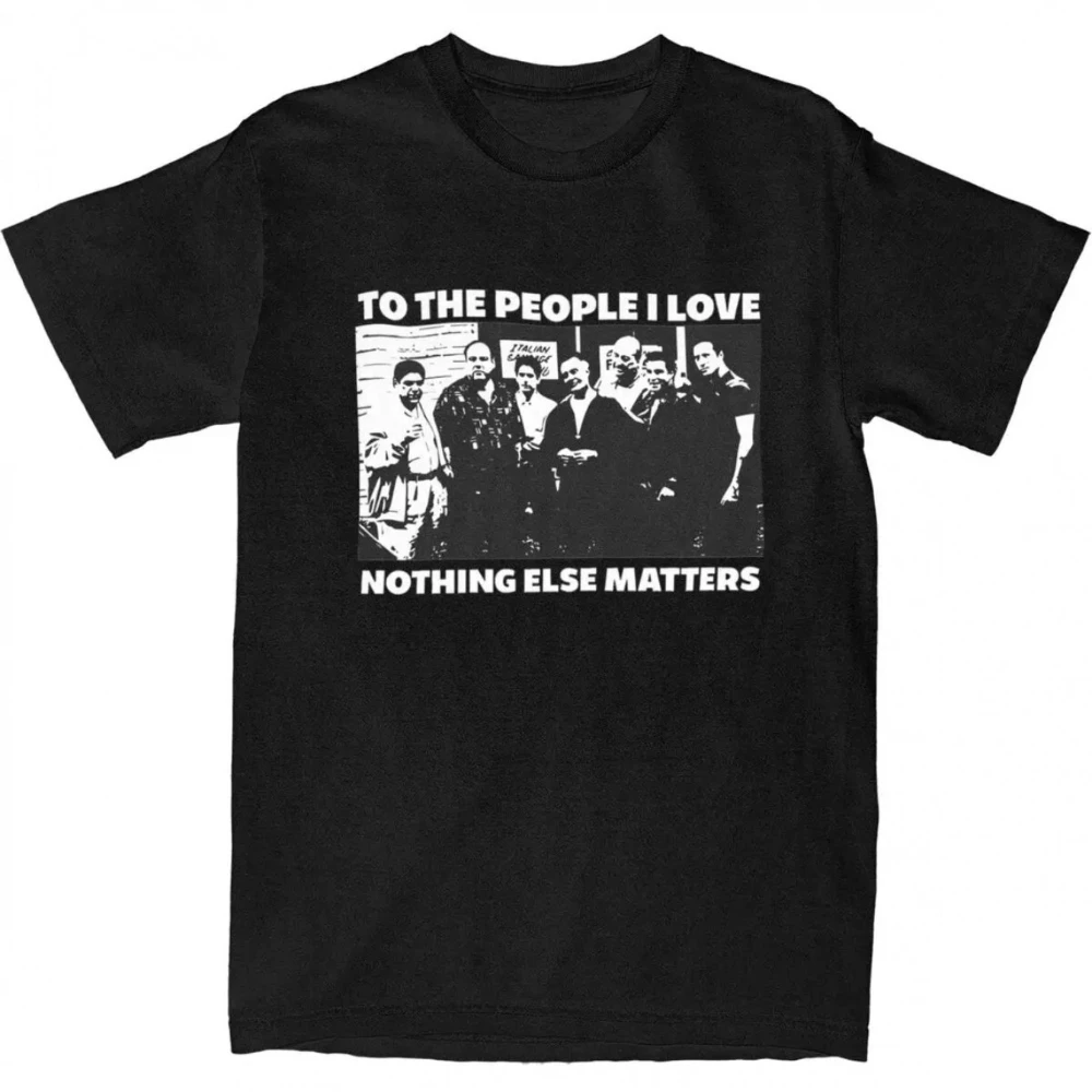 Men' The Sopranos Tony Soprano T-Shirt Iconic TV Series Print 100% Cotton Loose Fit Tee Suitable Men's T-shirts for Summer