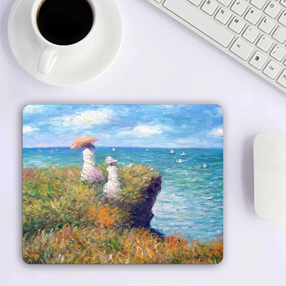 Claude Monet Mousepad Mousepad Game Pc Accessories Overlock MouseMat Computer Desk Mat