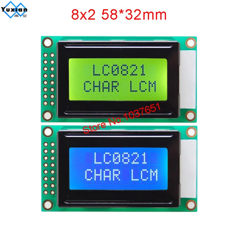 LCD modul 8x2 charakter display LC0821 SPL780D1 statt HD44780 WH0802