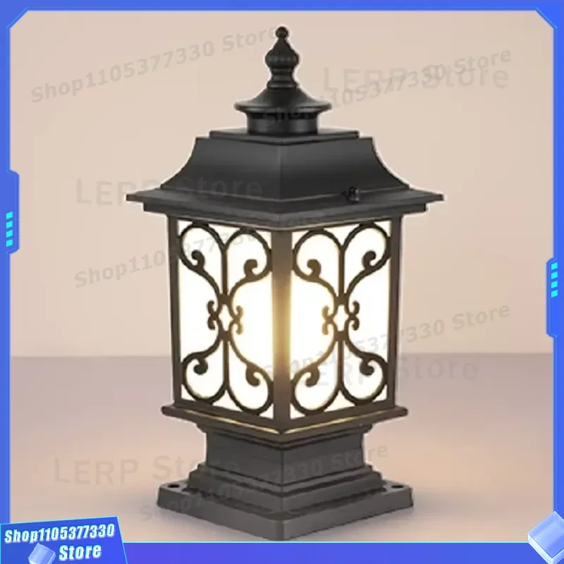 Modern LED Outdoor Wall Light Waterproof Garden Lamp for Door Post Patio Fence Exterior Lighting Fixture Black Aluminum Body