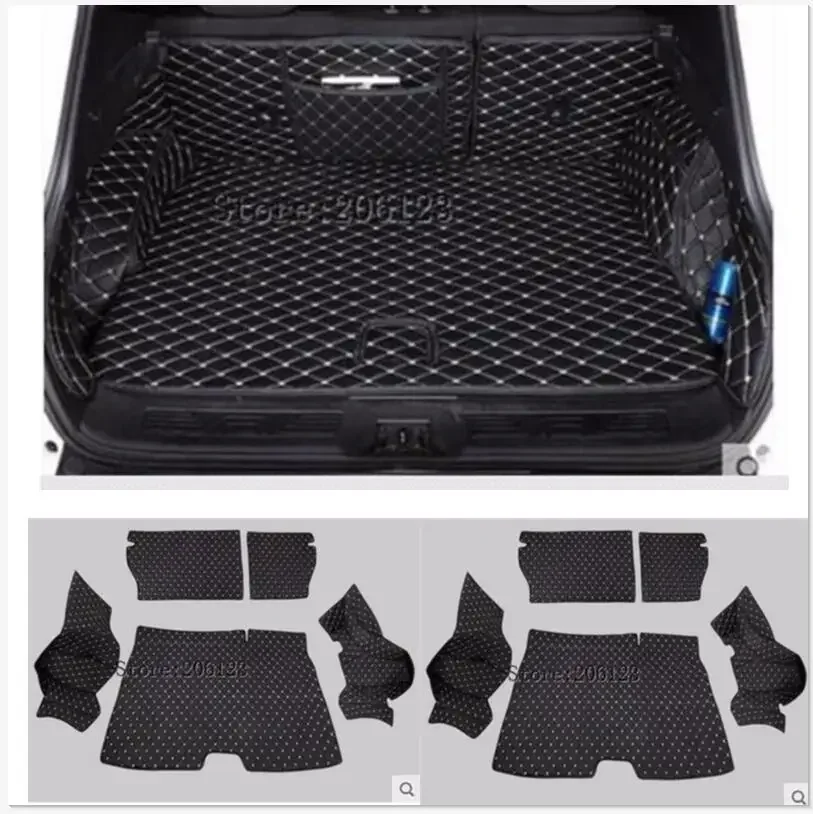 waterproof Black Grid Rear Trunk Hatch Floor Mats Carpets Pad Cover For Renault Kadjar 2016 2017 2018