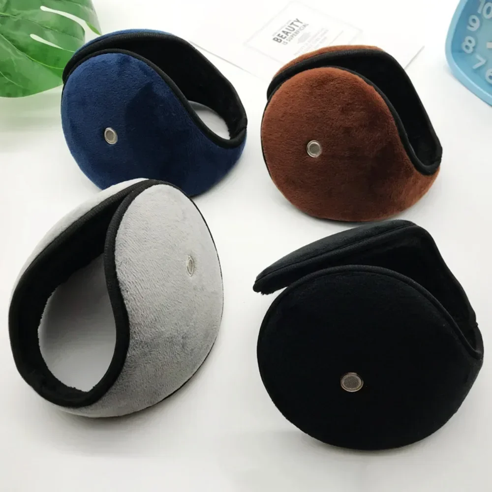 Unisex Warm Earmuffs Thicken Fur Ear Muffs  Headphones Winter Accessories for Men Women Plush Ear Warmer Ear Cover with Earpiece