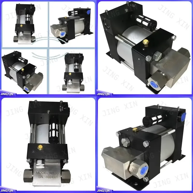custom for M130 130:1 Ratio 0-700Bar Mini Air Driven High Pressure Hydraulic Test Pump Gas Liquid Booster Tool