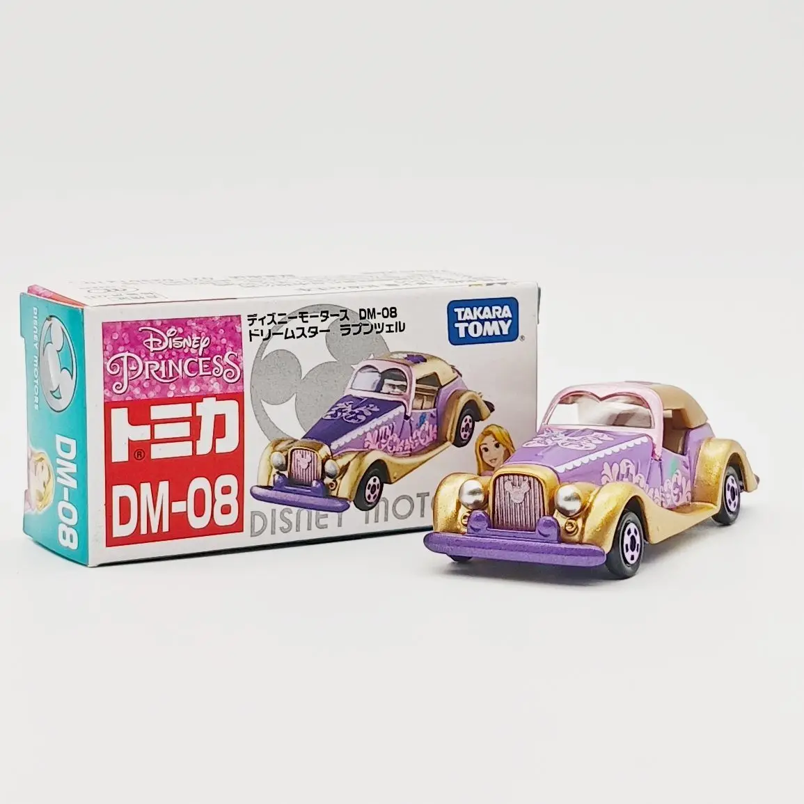 

TAKARA TOMY Disney DM 08 Dream Star Rapunzel Vintage Car Alloy Model Toy Collection