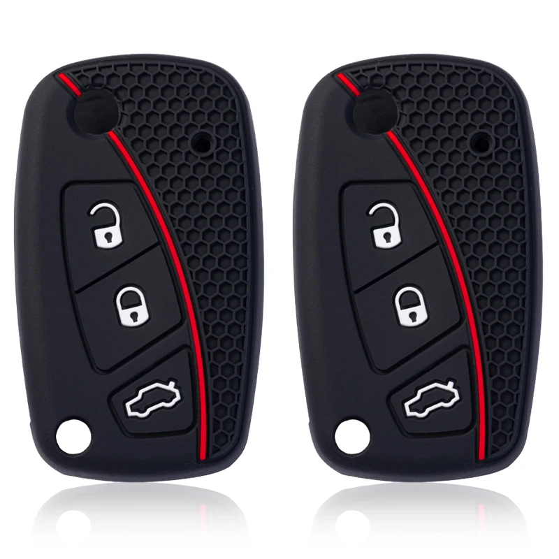 Silicone Car Key Case Cover For Fiat Ducato Bravo 500 Doblo Grande Minibus For Peugeot Boxer For Citroen Relay Auto Accessories
