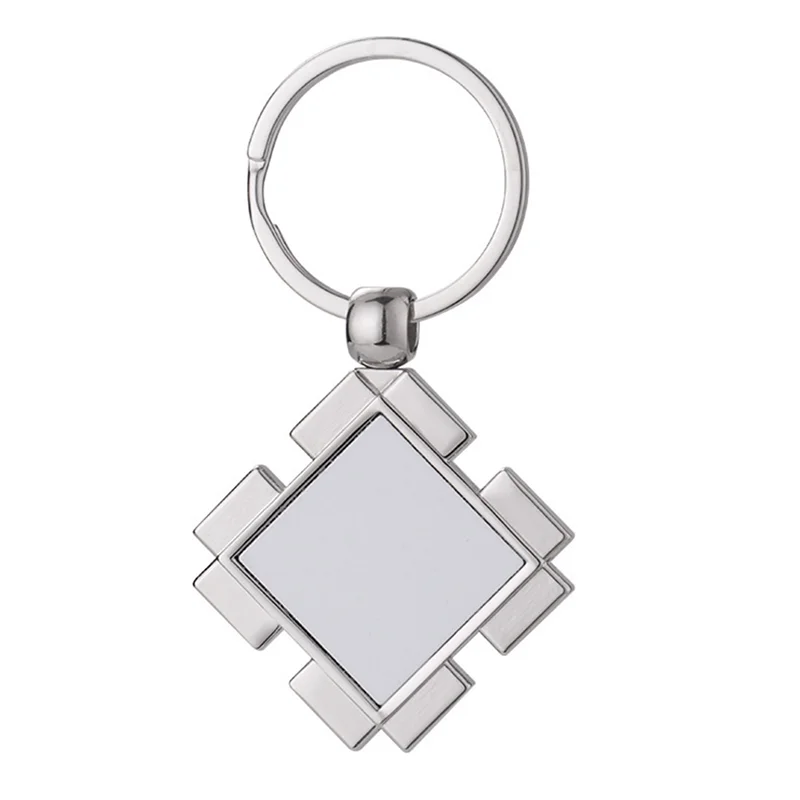 10 peças chaveiro em branco de sublimação chaveiro de transferência de calor de metal para sublimação diy, 2 formas