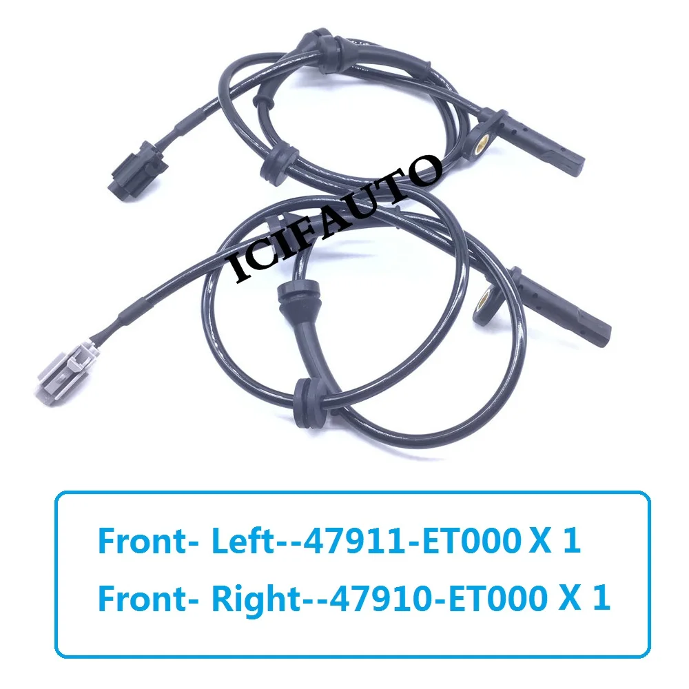 47910-ET000 47911-ET000 ABS Wheel Speed Sensor Front Left & Right For Nissan Sentra 2007-2012 L4 2.0L 2.5L