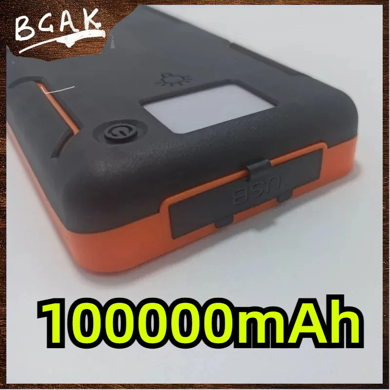 New Style BCAK BCAK 200000mah Cross Border Hot Selling Solar Power Banks Wholesale Large Capacity  Waterproof Mobile Power Suppl