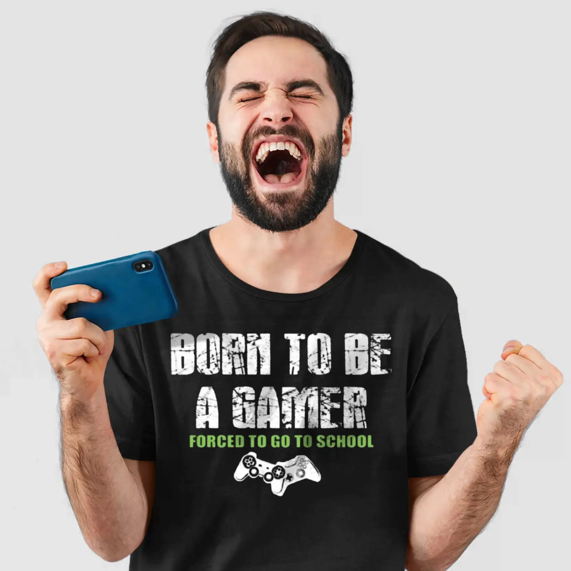 Born To Be A Gamer Forced Go School T Shirt Top