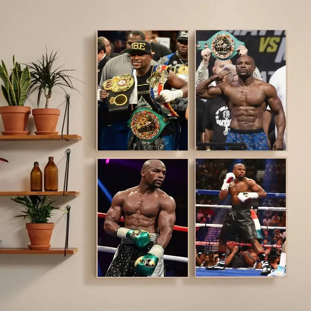 F-Floyd M-Mayweather Jr Poster Self-adhesive Art Waterproof Paper Sticker Coffee House Bar Room Wall Decor