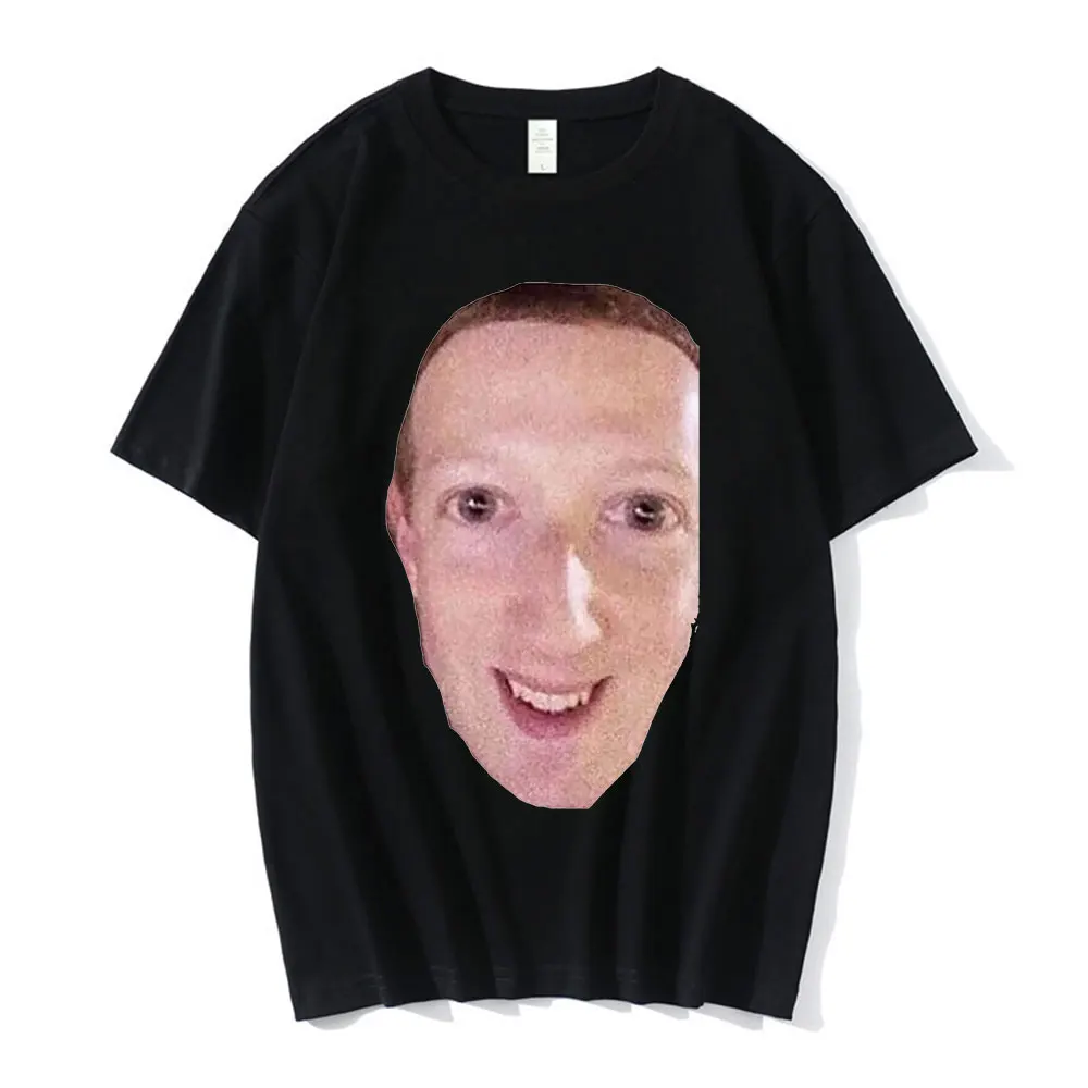 Cursed Zucc T Shirt 100% Pure Cotton Funny Cursed Meme Mark Zuckerberg Graphic Short Sleeve T Shirts Plus Size Tops Streetwear