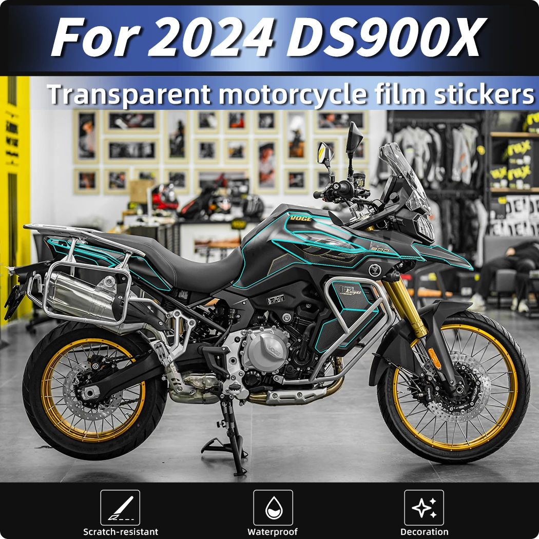 ل 2024 VOGE DS900X دراجة نارية شفافة غير مرئية فيلم مقاوم للماء Sunproof مقاومة للتآكل وزارة الدفاع جزء