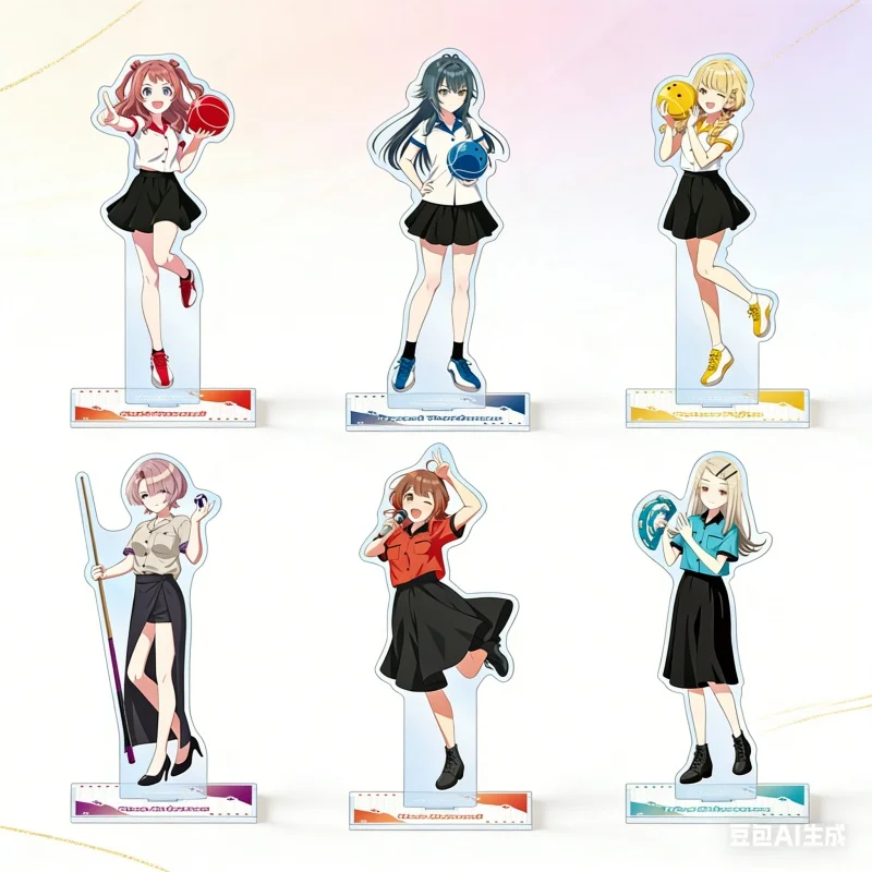 Anime Saki Hanami Temari Tsukimura China Kuramoto personaje figura acrílica soporte 15CM Gakuen Idolmaster ornamento regalo colección