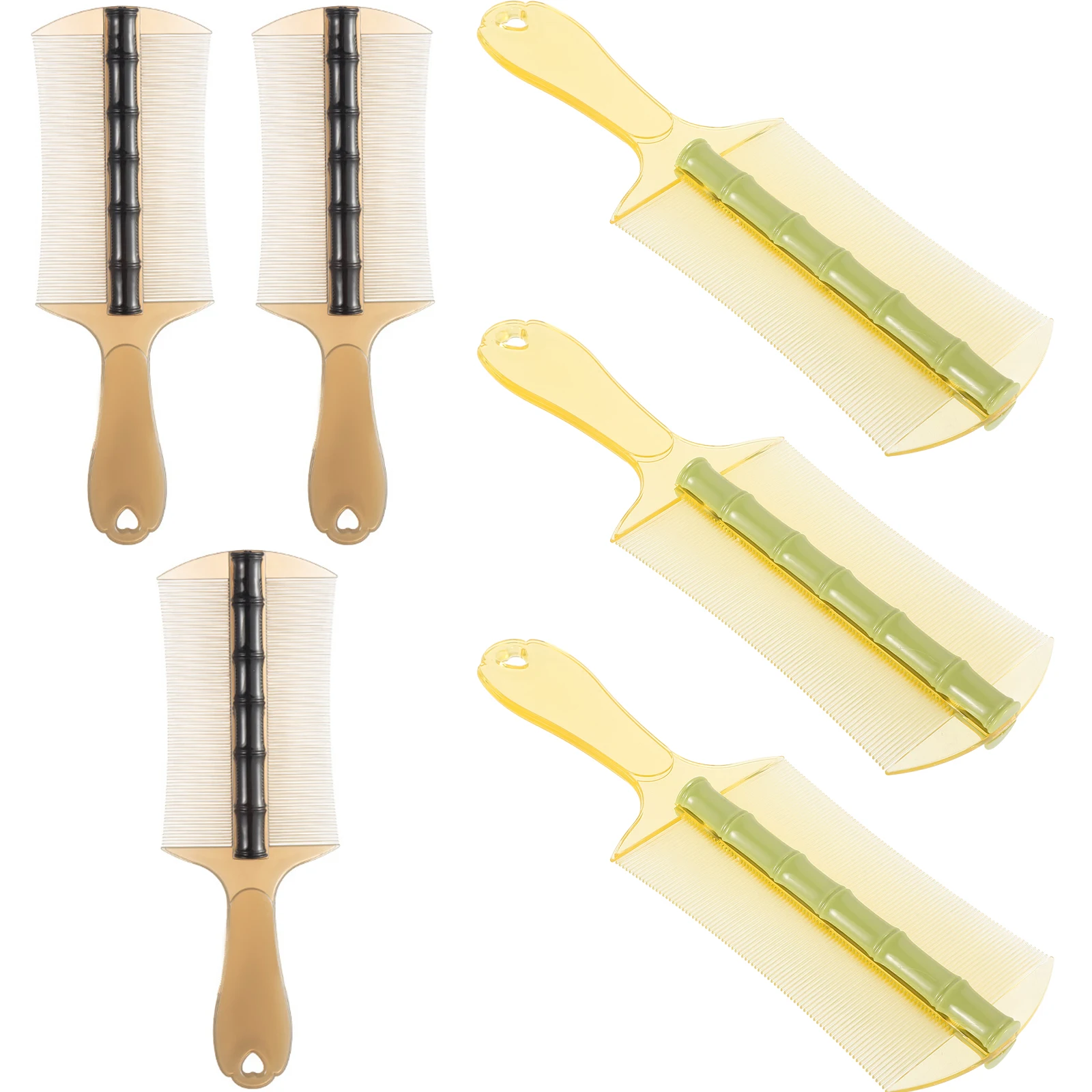 

6 шт. расчески от перхоти, двухсторонняя большая расческа с мелкими зубами, длинная ручка, эргономичная удобная ручка, расческа для чистки кожи головы для взрослых