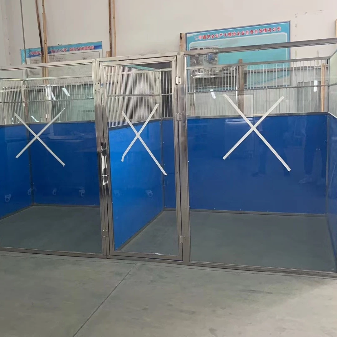 stainless steel walk in kennel vet veterinary dog puppy animal canine kennel boarding cages hotel