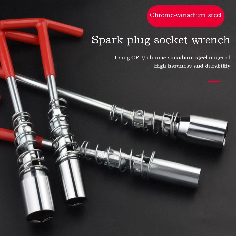 Spark Plug Socket Wrench T Type With 360 Degree Swivel Head Universal Joint 14/16/21mm for Car  Motorcycle Repair Hand Tools