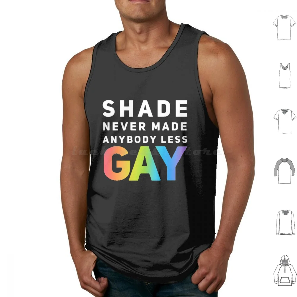 Shade Never Made Anybody Less ( Version #2 , Black ) Tank Tops Print Cotton Omni Omnisexual Bi Bisexual Pan Pansexual