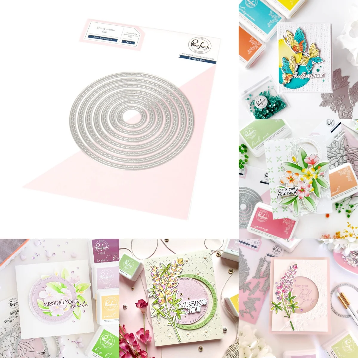 

Double Stitched Circle Metal Cutting Dies DIY Make Card Scrapbook Embossed Paper Album Craft Supplies 2025 April New Arrivals