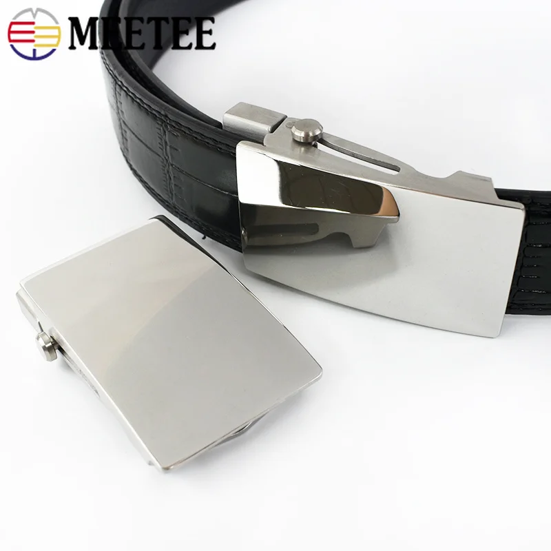 1Pc 36/39mm Stainless Steel Automatic Belt Buckle Toothless Roller Clasp for Men Waistband Leather Strap Replacement Accessory