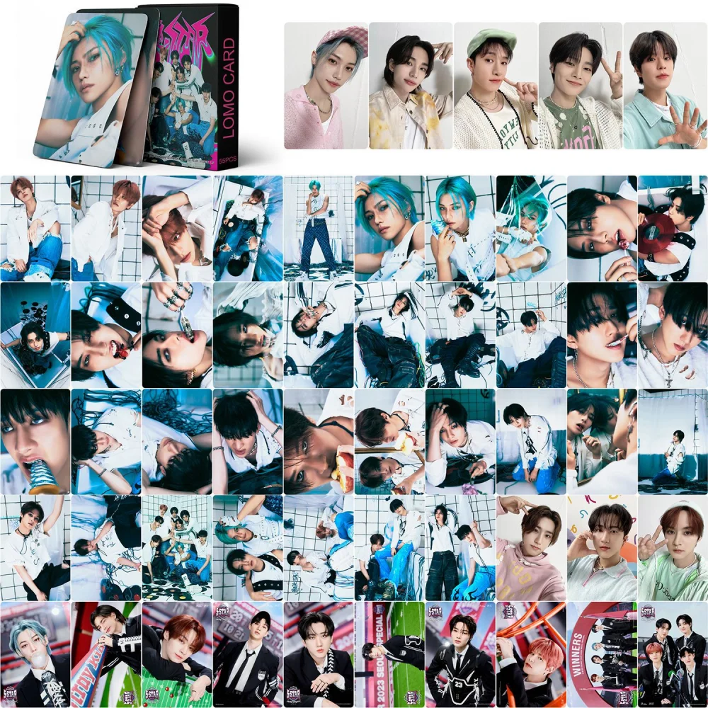 XIURAN 55 Pcs SK ROCK STAR Album Lomo Card Kpop Photocards  Postcards  Series