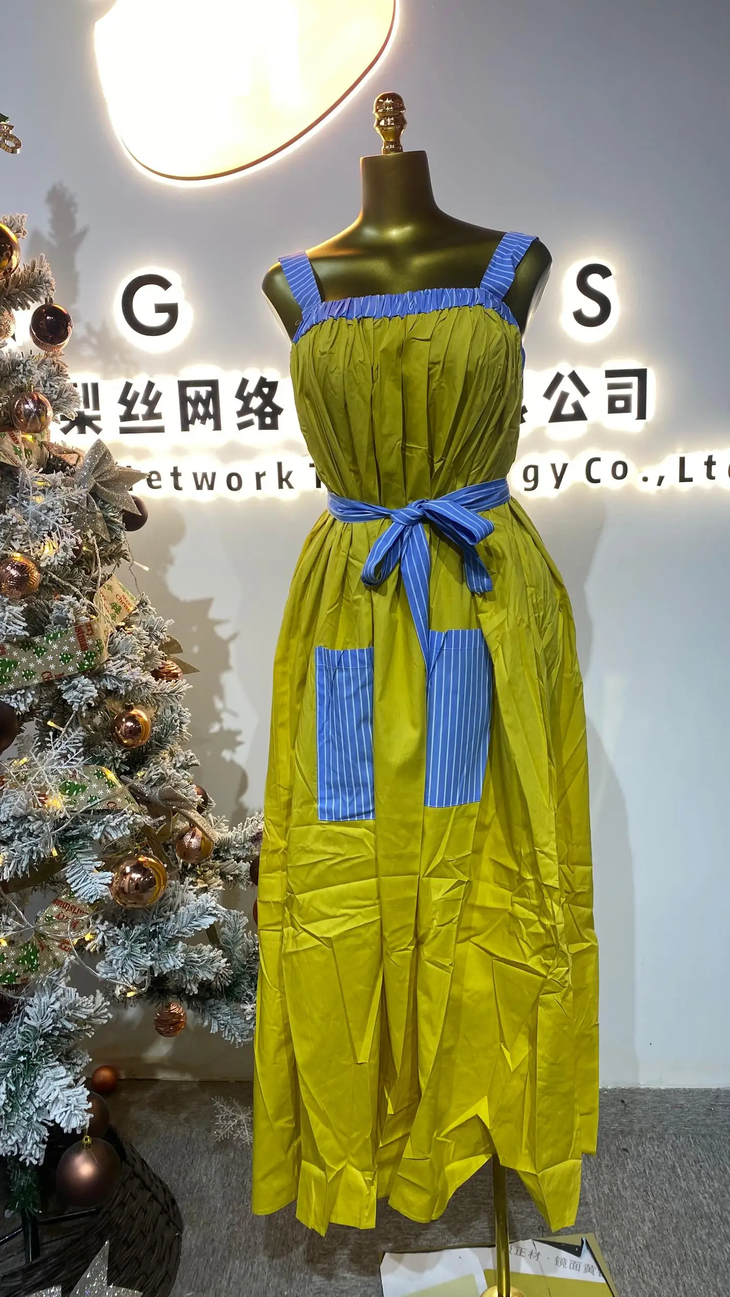 

Printed ladies vintage autumn lights long sleeve dress high quality dress ladies autumn wear-GZMM012