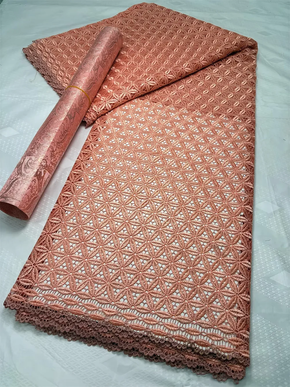 2026 African Water Soluble Fabric Traditional Vintage Celebrants Robe With Hayes SEGO Headtie Set For Party Outfits Wedding Sew