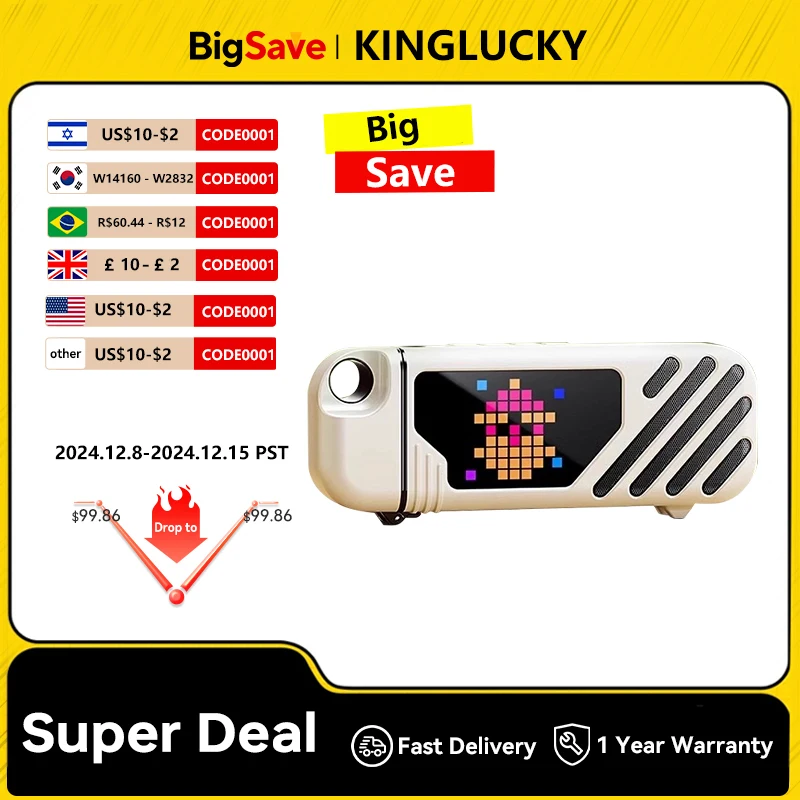 

Kinglucky K18 pro Portable Karaoke Party Speaker with Wireless Microphone Bluetooth 5.0 Speakers Big Powerful Sound