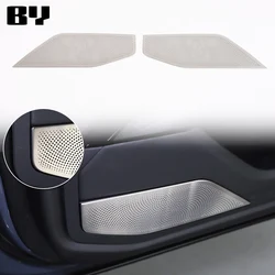 BMW 7 시리즈 i7 G70 2023 스테인리스 스틸 실버 자동차 문짝 경적 오디오 라우드 스피커 커버 트림, 자동차 액세서리