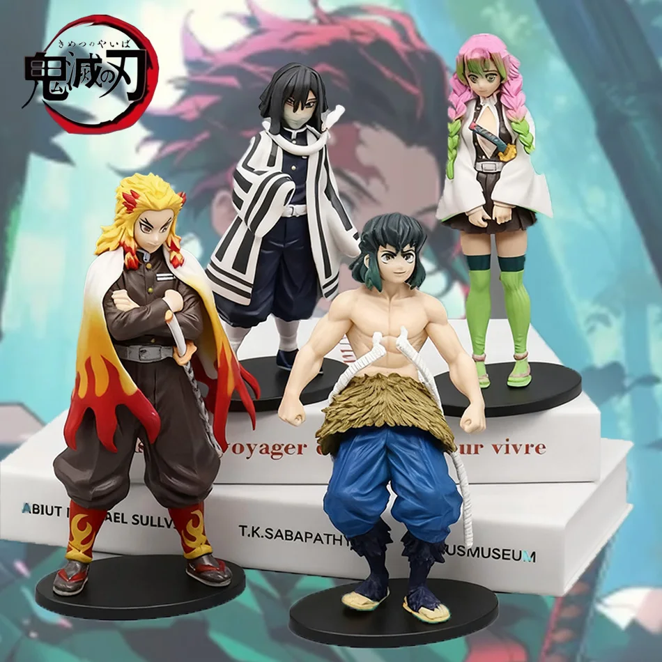 Anime Demon Sayaer Figuur Kamado Tanjiro Nezuko Acchion Figuren PVC Model en ys Zenitsu Beeldje Inosuke Demon Slayer: Kimetsu no Yaiba Figura