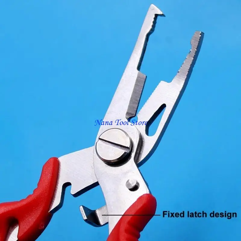 31GJ Fishing stainless steel braid cutters split ring scissors hook penghapus